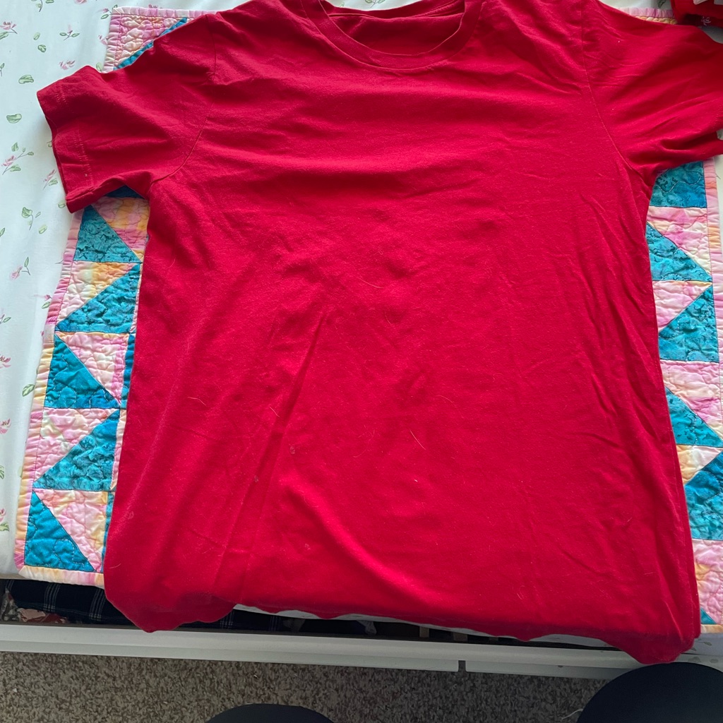 Red Basic Tee Barley Worn